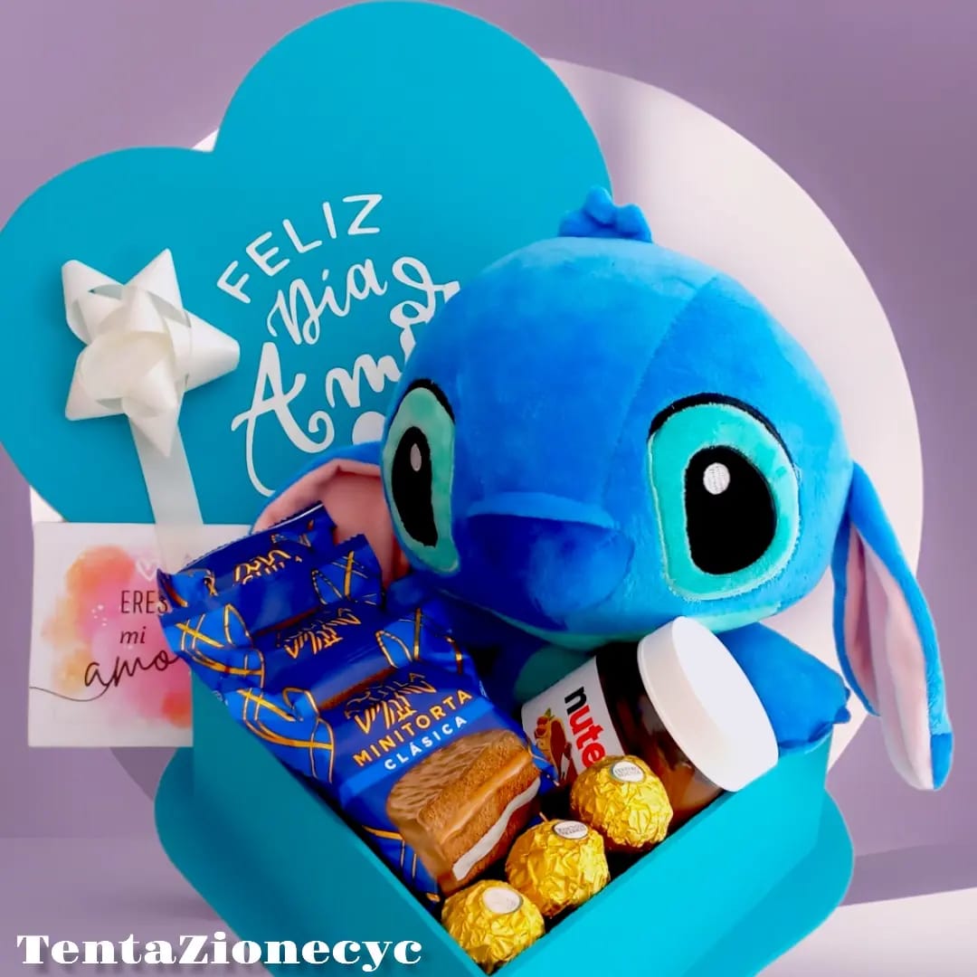 BOX DE STITCH ROSA CON TAZA BLANCA – TENTAZIONE