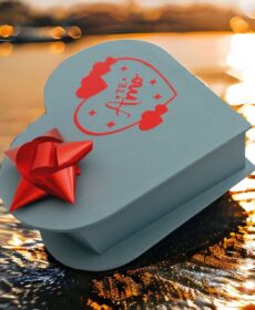 CAJA GRIS VACIA "TE AMO" (7)