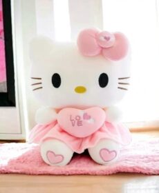 HELLO KITTY ROSA CON CORAZON 22CM