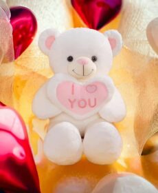 OSO CON CORAZÓN BLANCO 50 CM